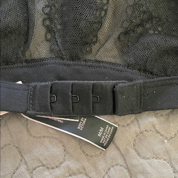 Victoria's Secret Body Collection Black Lace Mesh Sexy Bralette NWT Medium - Picture 6 of 9